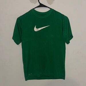 Nike Emerald Green Tee with White Swoosh